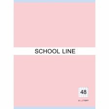 Тетрадь 48л., А4, клетка, Канц-Эксмо "Basic line. Pink", скрепка, мелованный картон
