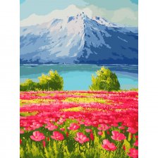 Картина по номерам Рыжий кот, 30х40 см, с акриловами красками, 30 цветов, холст, "Альпийские луга"