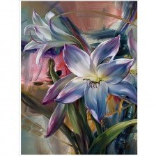 Картина по номерам Alingar, 20х30 см, 24 цвета, с акриловыми красками, холст, "Букет лилий"