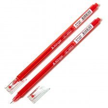 Ручка гелевая Alingar, "Neo",  0,5 мм, красная, игольчатый наконечник, шестигранный пластиковый корпус, в уп. 12 шт., картонная упаковка