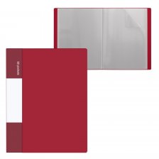 Папка с 60 вкладышами, А4, 35мм, 500 мкм, Alingar, пластик,красный матовый цвет