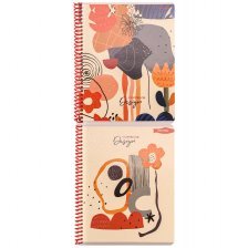 Тетрадь 96л., А5, клетка, Проф-Пресс, "Абстрактное искусство-1"  цветн. спираль, мелованный картон, твин-лак, 2 дизайна