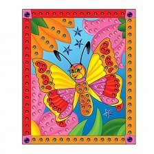 Мозаика из пайеток Рыжий кот, А4, пакет с европодвесом, "Бабочка"