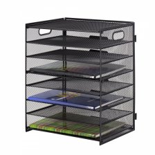 Металлический органайзер,7 отдел., черный цвет