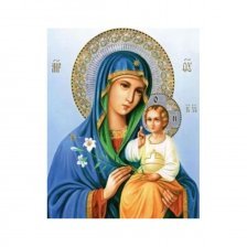 Картина по номерам Alingar, 30х40 см, 22 цвета, с акриловыми красками, холст, "Икона Пресвятой Богородицы"