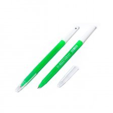 Ручка гелевая Alingar, 0,5 мм, зеленая, грип, круглый тонированный пластиковый корпус, со стразой, в уп. 12 шт., картонная упаковка