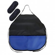 Набор Проф-Пресс, фартук, 1 карман, 490*390 мм, нарукавники, 250*120 мм, чёрный с синим карманом