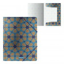 Папка на резинках Erich Krause, А4, 246х320 мм, 550 мкм, пластик, "Blue&Orange Beads"