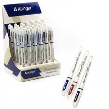 Ручка гелевая пиши-стирай Alingar, 0,5 мм, ассорти (20шт-синяя, 5шт-красная, 5 шт-черная), круглый, белый, пластиковый корпус, картонная упаковка