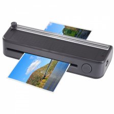 Ламинатор с резаком для дома и офиса А4 Alingar, черный, ABS, разметка, толщ. пленки 70-125 мкм, скор. 280 мм/мин, свет. индик, 3 шт пленки в наборе