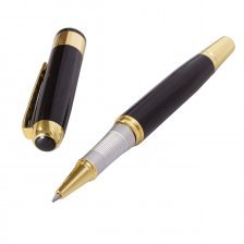 Ручка подарочная шариковая Alingar, 1,0 мм, синяя, круглый, черный, металлический корпус, подарочная упаковка