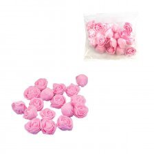 Розочки из фоамирана Schneider, светло-розовые, упаковка полиэтилен, 20 шт.