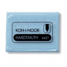 Ластик Koh-I-Noor, натуральный каучук, прямоугольный, голубой, 47*36*10 мм, индивидуальная упаковка