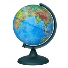 Глобус физический, Глобусный мир, d=210 мм, на круглой подставке