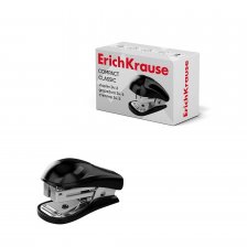 Степлер-мини №24/6, 26/6 ErichKrause Compact Classic на 20 л., корпус пластик, чёрный