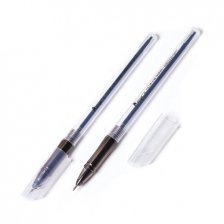 Ручка шариковая на масляной основе Alingar "Classy", 1 мм, черная, игольчатый наконечник,  круглый, тонированный, пластиковый корпус, картон. упак.