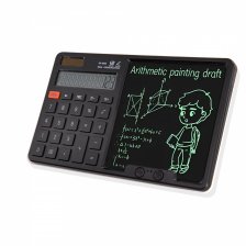 Калькулятор с графическим планшетом Alingar 12 разрядов, 245*158*15 мм, черный, выдвижная подставка, 2 стилуса, батарея АААх2 не в комплекте