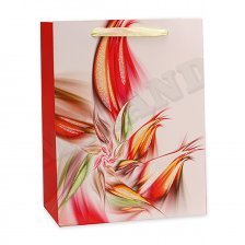 Пакет подарочный бумажный Миленд, 32х26х12см, "Пестрый цветок", матовая ламинация, глиттер