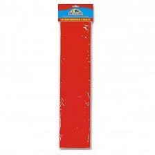 Бумага крепированная Апплика, 50х250 см, плотность 28 г/м2, 1 рулон, 1 цвет красный, пакет с европодвесом