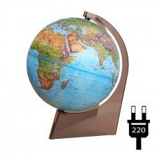 Глобус физический/политический Глобусный мир, 210 мм, с подсветкой,  на треугольной подставке