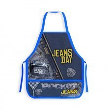 Фартук для труда с карманом, печать на ткани 490/390 "Jeans day"