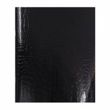 Тетрадь 48л., А5, клетка, Alingar "Black Croco  metallic", скрепка, дизайнерский картон, тиснение, блок офсет, 100% белизна
