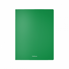 Папка с боковым зажимом ErichKrause "Classic", A4, пластик, зеленый