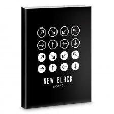 Планинг полудатированный, Канц-Эксмо, швейно клеевой переплет, 48 л., "New Black. Дизайн 3"