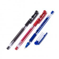 Ручка шариковая Alingar "Stream", 0,7 мм, 3 цв.(64шт- синий, 32шт-красный, черный-32шт),игольчатый наконечник, резиновый грип, матовый пластик. корпус