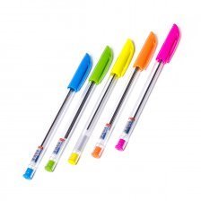 Ручка шариковая Alingar "COOL", 0,7 мм, синяя, игольчатый наконечник, шестигранный, прозрачный, пластиковый корпус, картонная упаковка