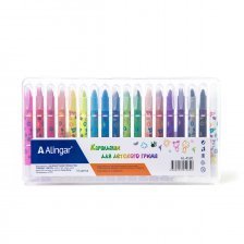 Карандаши цветные для грима на основе воска Alingar, 18  цв., пластиковая упаковка