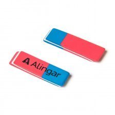 Ластик Alingar, пряумоугольный, сине-красный,  синтетический каучук, картонная упаковка