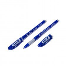 Ручка гелевая Alingar, "Sample", 0,5 мм, синяя,  резиновый грип, круглый, пластиковый цветной корпус, в уп. 12 шт., картонная упаковка