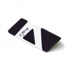 Ластик Yalong, синтетический каучук, фигурный, скошенный, черный, в индивидуальной упаковке