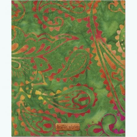 Тетрадь 48л., А5, клетка, Полином "Green Jungle Batik", скрепк, мелованный картон фото 4