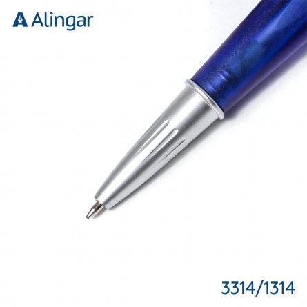 Ручка подарочная шариковая Alingar "Открывалка", 0,7 мм, синяя,  фактурный, цветной, пластиковый корпус, картонная упаковка фото 2
