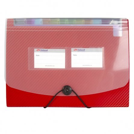 Папка-картотека на пуговице Sahand, A4, "Office", 330х240х33 мм, 1600 мкм,13 отделений, два кармана для визиток, ассорти, матовая, текстура фото 1