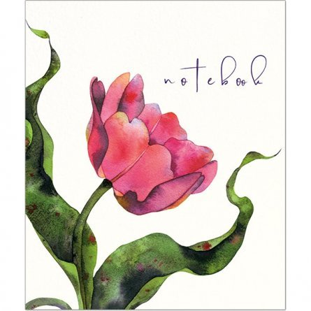 Тетрадь 48л., А5, клетка, Полином "Beautiful Tulips", гребень, мелованный картон фото 1