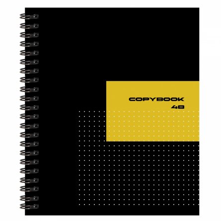 Тетрадь А5 48л., клетка, Alingar, гребень, блок офсет, мелованный картон (стандарт), "Black style", 4 дизайна в пленке т/у фото 4