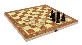 Шахматы деревянные (фигуры из пластика) поле 29 см. фото 1