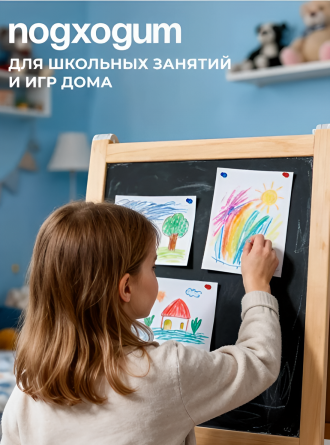Магниты для доски в форме пешки Alingar, 15 мм, 30 шт в наборе, микс (прозрачный, синий, красный), зип-пакет фото 7