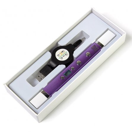 Ручка 3D Myriwell RP100C, ABS/PLA, фиолетовая, картонная упаковка фото 4