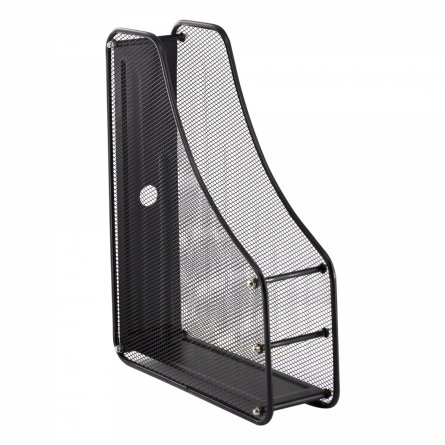 Лоток для бумаг вертикальный, сборный, секционный Alingar, 1 отделение, 35х28,5х8 см, боковые ручки, металл, черный, картонная коробка фото 1