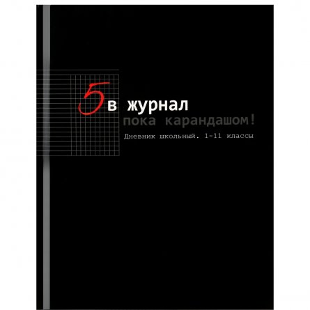 Дневник школьный Проф-Пресс,1-11 кл., 40л., 7БЦ, глянцевая ламинация, "Пока карандашом!" фото 1