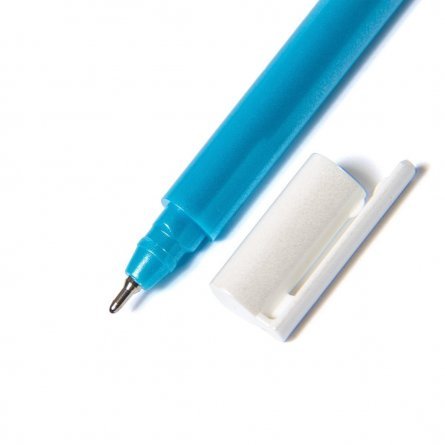 Ручка шариковая на масляной основе Alingar "NELI-S", 0,7 мм, синяя, игольчатый наконечник, трехгран, цветной, пластик. корпус, пластик. стенд 256 шт фото 3