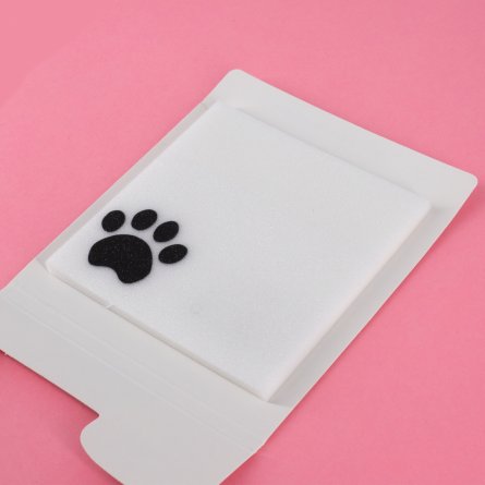 Прозрачные стикеры для заметок с клеевым краем, Alingar, 75 х 75 мм, 50 л., покрытие starlight touch, "Black PAW", лапка, роз, водонепрониц., европод. фото 4