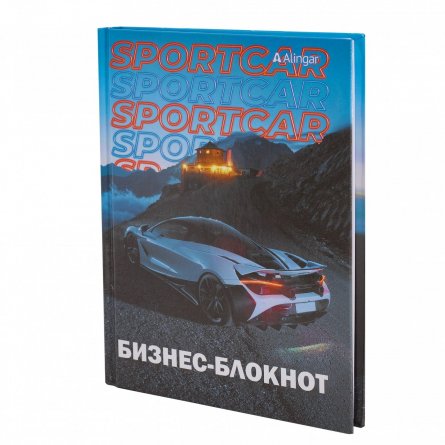 Бизнес- блокнот А5, 7БЦ, Alingar, ламинация, 80 л., клетка, "Sportcar" фото 2