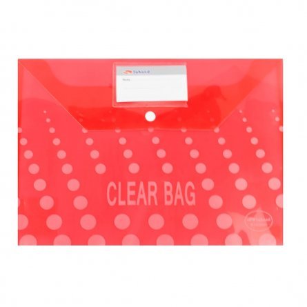 Папка-конверт на кнопке Sahand, A4, 250х360 мм, 150 мкм, карман для визитки, ассорти, прозрачная с рисунком, "Clear Bag" фото 4
