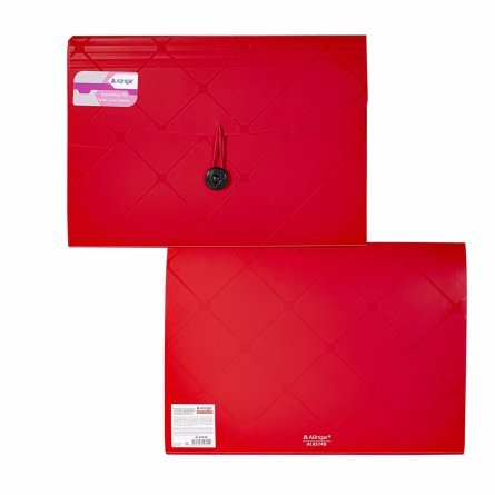 Папка-картотека на резинке и пуговице Alingar, A4,"Diamond", 328х235х30 мм, 12 отделений, ассорти, матовая фото 9