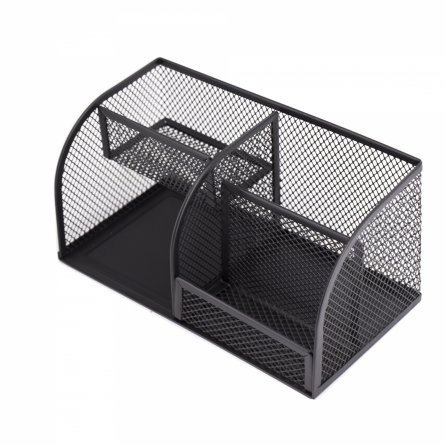 Подставка-органайзер д/канцтоваров, Alingar, металлическая, 20,7 см * 10,5 см*10,6 см, 4 отделения, черный фото 2